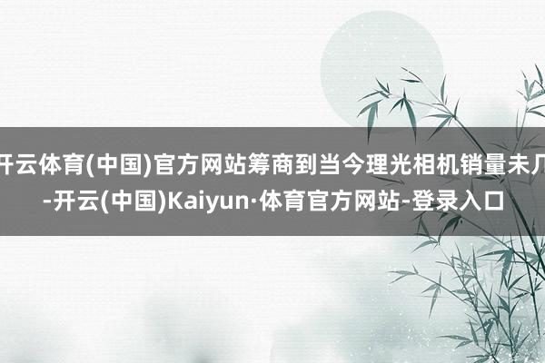 开云体育(中国)官方网站筹商到当今理光相机销量未几-开云(中国)Kaiyun·体育官方网站-登录入口