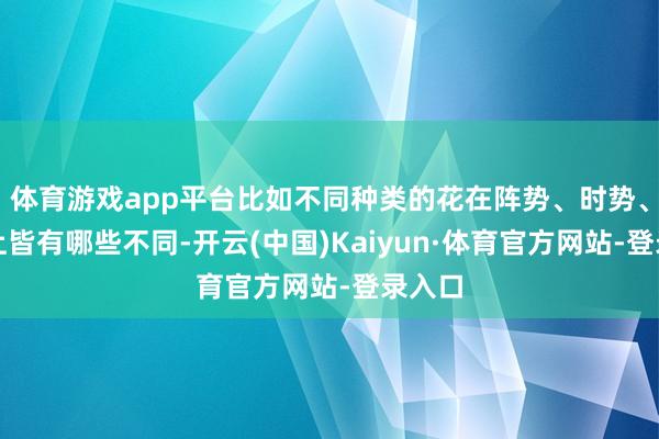 体育游戏app平台比如不同种类的花在阵势、时势、气息上皆有哪些不同-开云(中国)Kaiyun·体育官方网站-登录入口