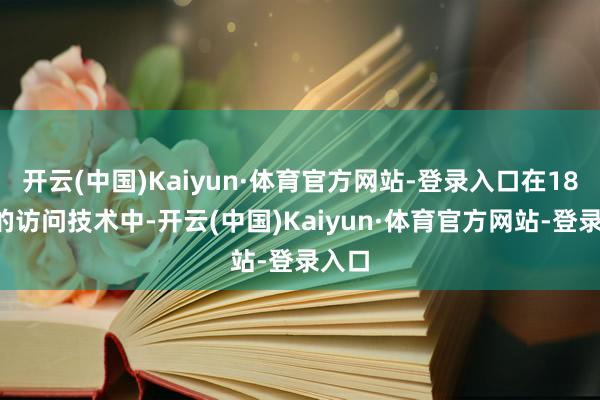 开云(中国)Kaiyun·体育官方网站-登录入口在180天的访问技术中-开云(中国)Kaiyun·体育官方网站-登录入口